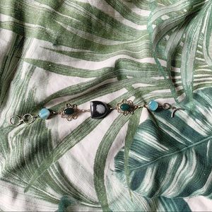 Sterling silver semi precious stone bracelet